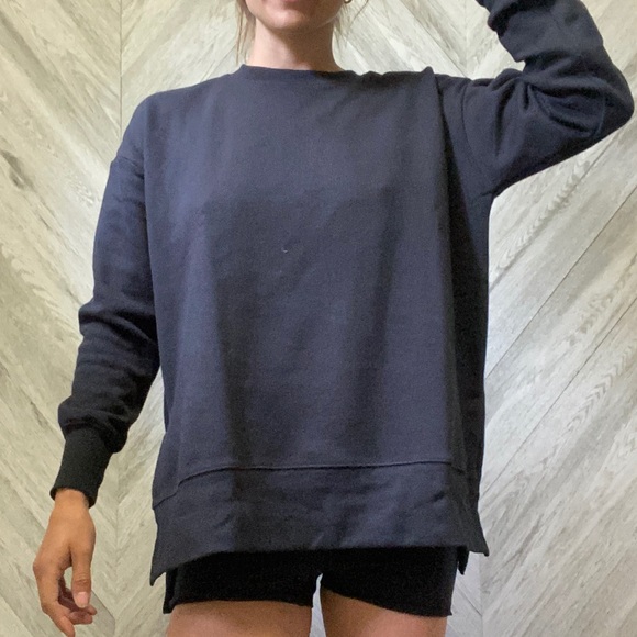 NEW Comfy Oversized Black Crew Neck Sweater Size S - Picture 1 of 14